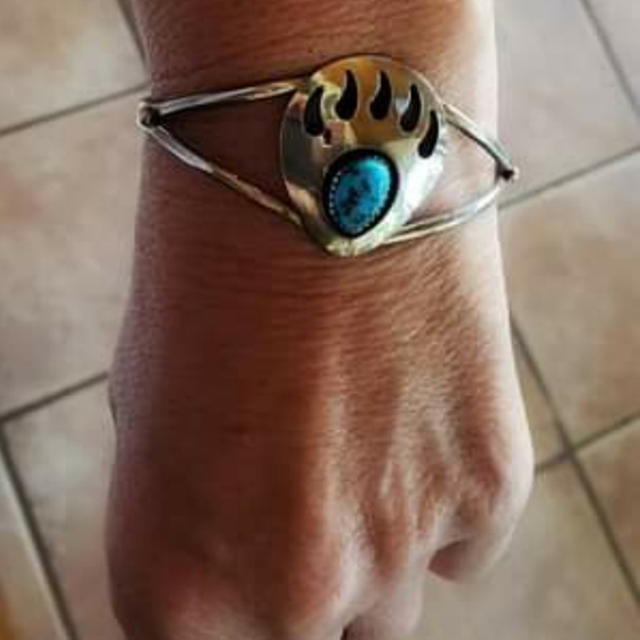 Vintage 4 piece Native American SS & Turquoise - Picture 5 of 6